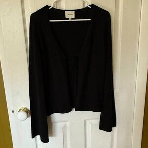 Reformation cassia Cashmere Black front tie Sweater Cardigan